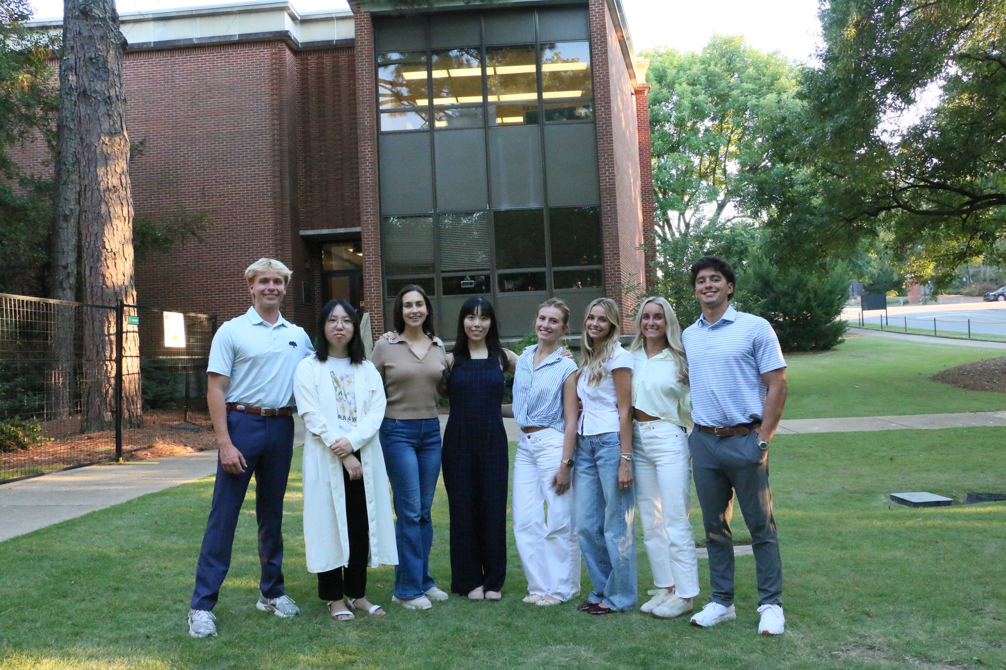 The CONNECT Lab team outside Spidle Hall at Auburn University